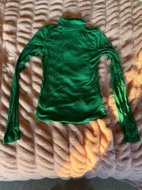 Aritzia Sunday Best Green Turtleneck Top